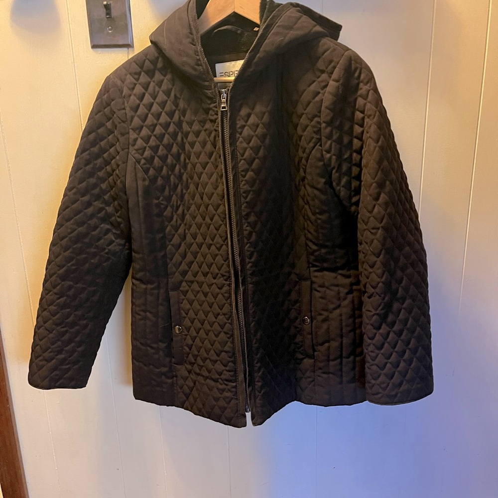 Quilted winter jacket.